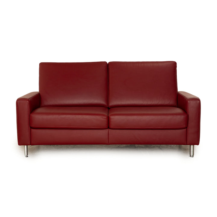 Ewald Schillig Concept Plus Leder Zweisitzer Rot Sofa Couch