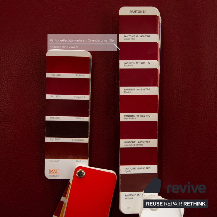 Ewald Schillig Concept Plus Leder Zweisitzer Rot Sofa Couch