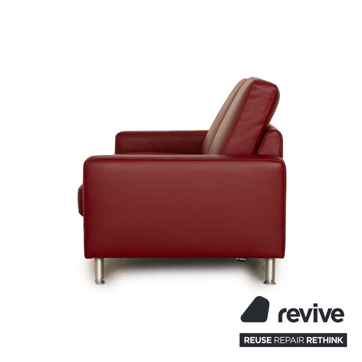 Ewald Schillig Concept Plus Leder Zweisitzer Rot Sofa Couch