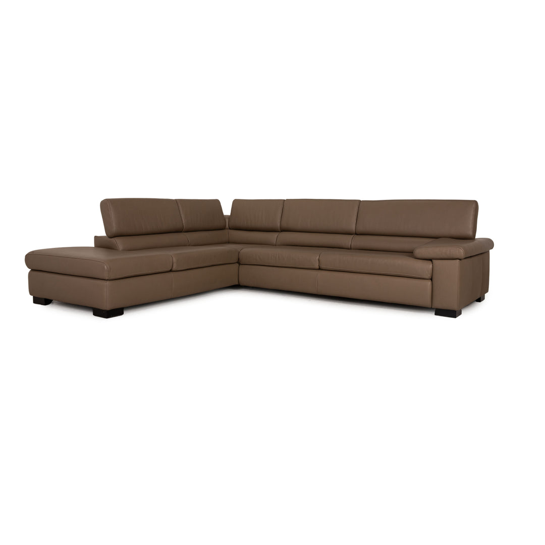 Ewald Schillig Courage Leder Ecksofa Braun Sofa Couch Funktion