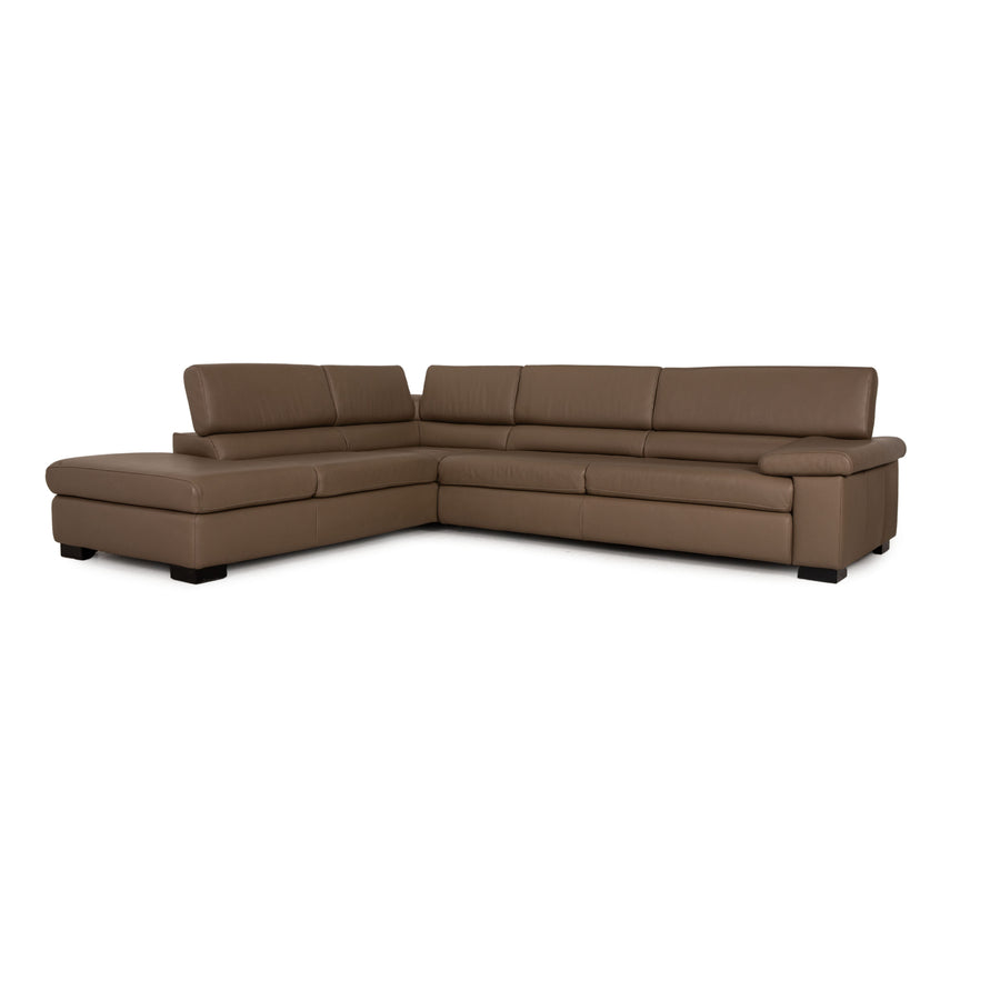 Ewald Schillig Courage Leder Ecksofa Braun Sofa Couch Funktion