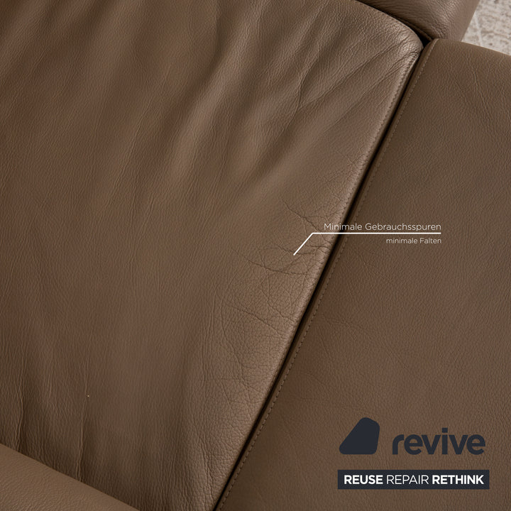 Ewald Schillig Courage Leder Ecksofa Braun Sofa Couch Funktion