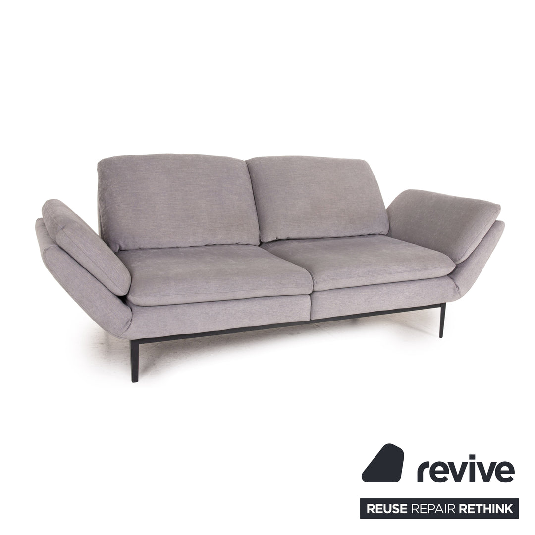 Ewald Schillig Dolce fabric sofa two-seater gray function couch