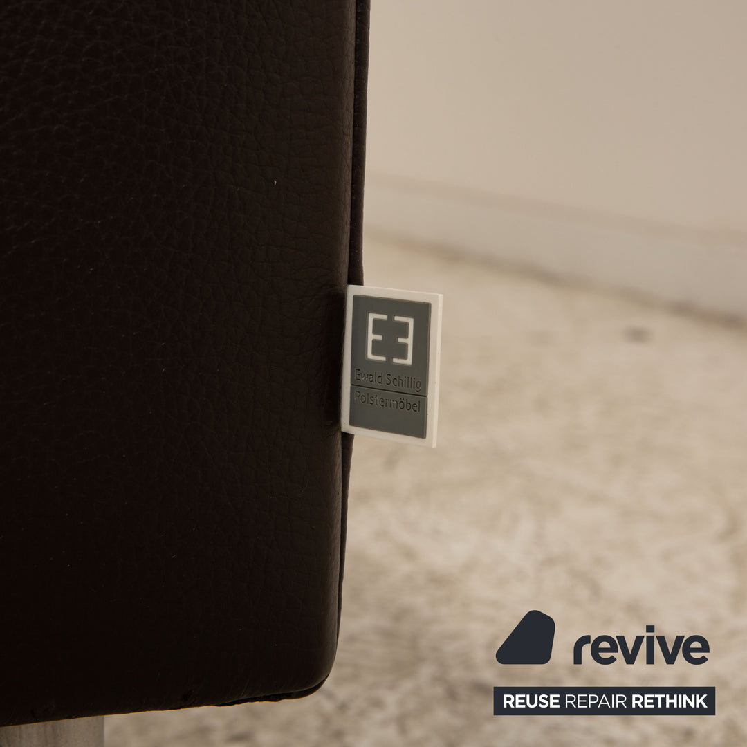 Ewald Schillig Domino Leder Ecksofa Dunkelbraun Sofa Couch