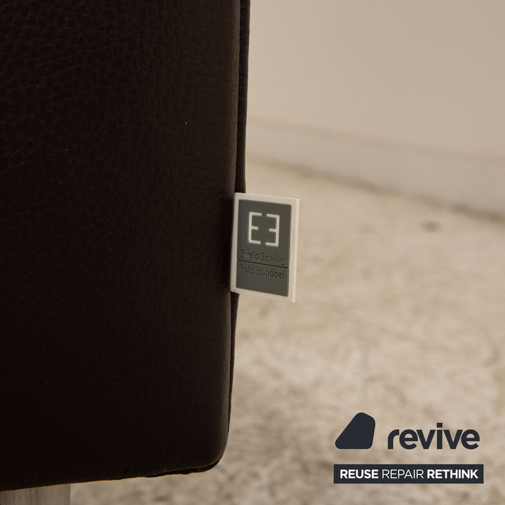 Ewald Schillig Domino Leder Ecksofa Dunkelbraun Sofa Couch