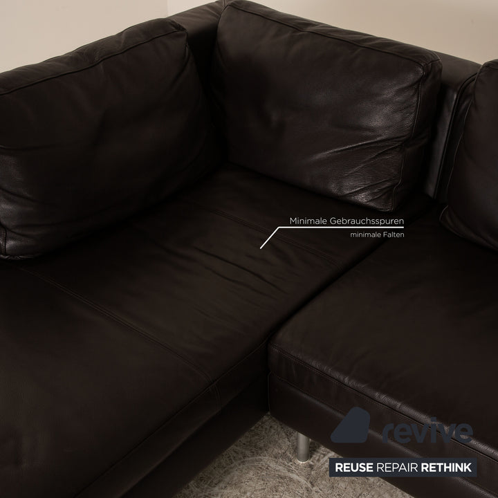 Ewald Schillig Domino Leder Ecksofa Dunkelbraun Sofa Couch
