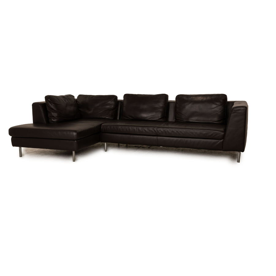 Ewald Schillig Domino Leder Ecksofa Dunkelbraun Sofa Couch