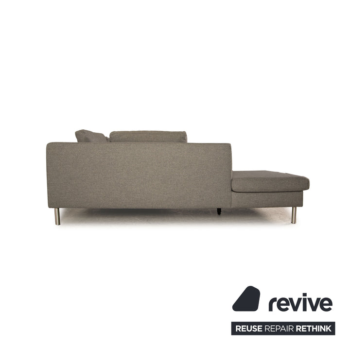 Ewald Schillig Domino Stoff Ecksofa Grau Sofa Couch Recamiere links