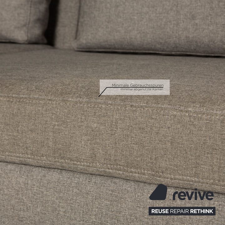 Ewald Schillig Domino Stoff Ecksofa Grau Sofa Couch Recamiere links