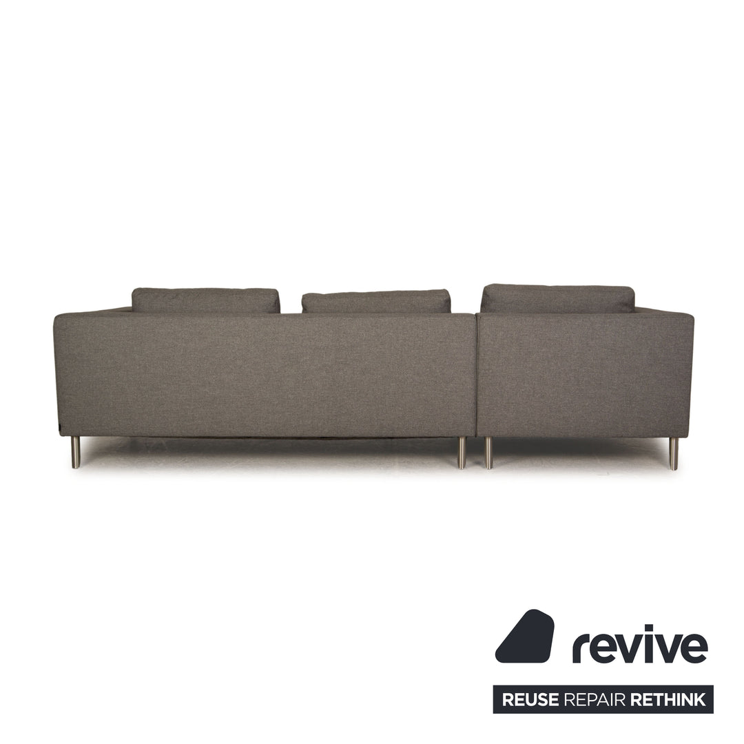 Ewald Schillig Domino Stoff Ecksofa Grau Sofa Couch Recamiere links