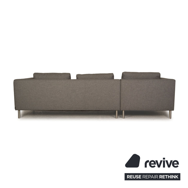 Ewald Schillig Domino Stoff Ecksofa Grau Sofa Couch Recamiere links