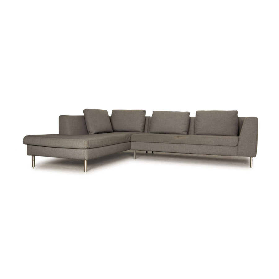 Ewald Schillig Domino Stoff Ecksofa Grau Sofa Couch Recamiere links