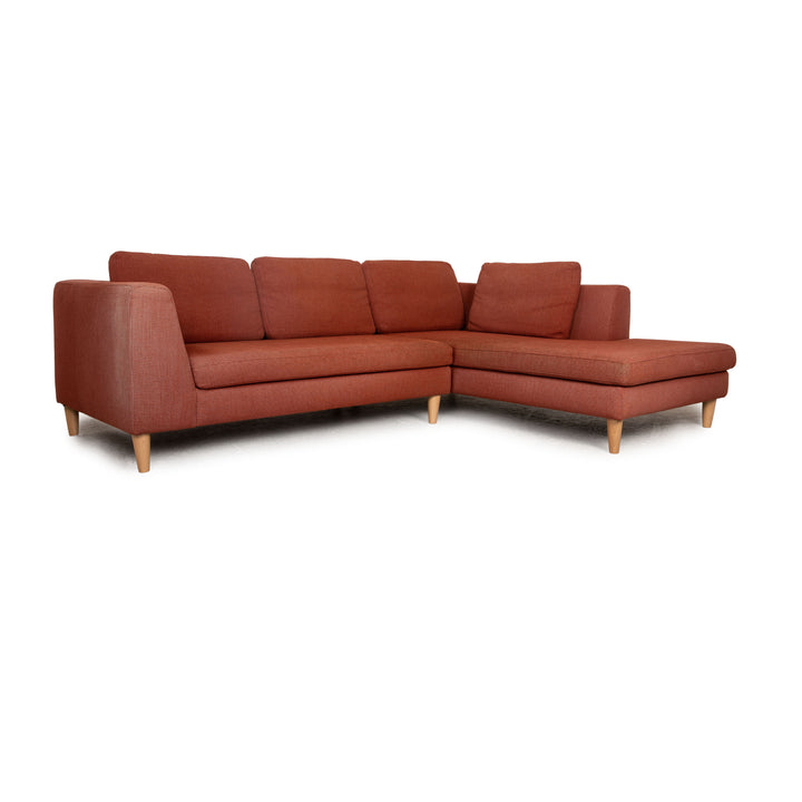 Ewald Schillig Domino Fabric Corner Sofa Orange Sofa Couch