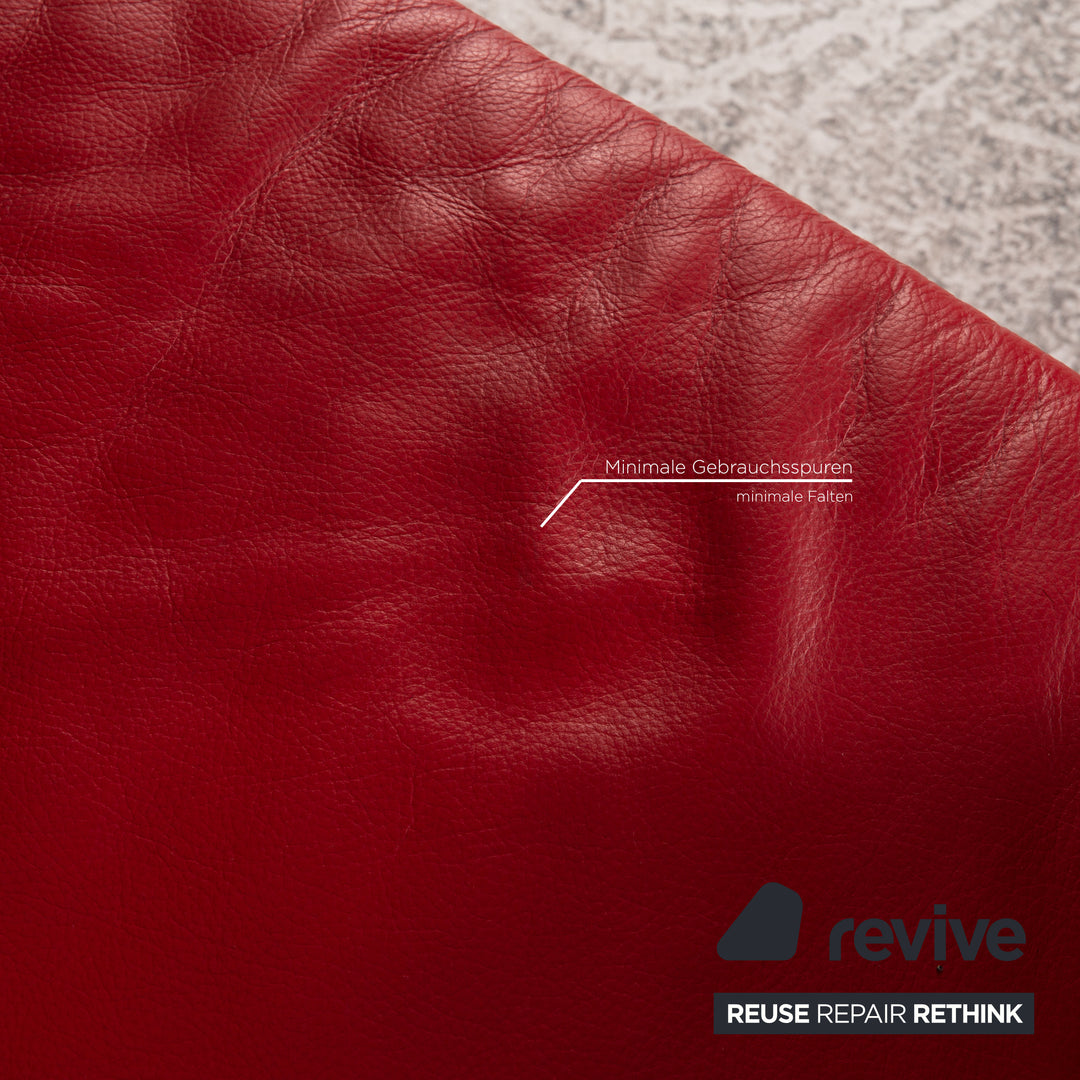 Ewald Schillig Donna Leder Ecksofa Rot Sofa Couch