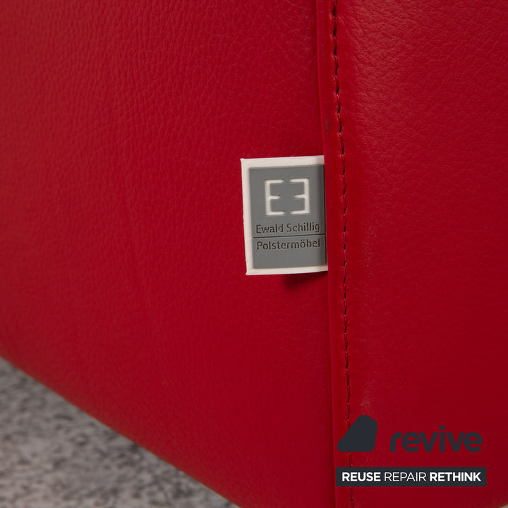 Ewald Schillig Donna Leder Ecksofa Rot Sofa Couch
