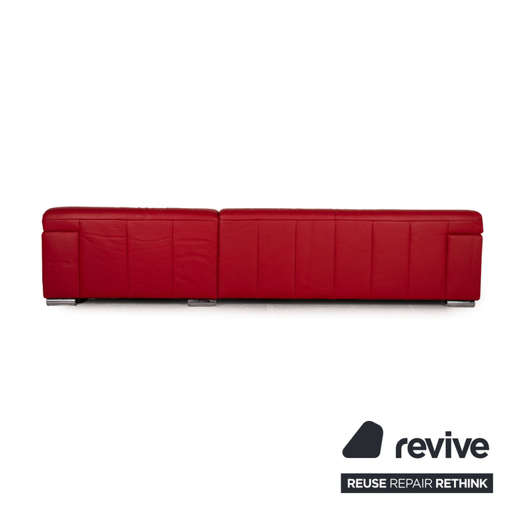 Ewald Schillig Donna Leder Ecksofa Rot Sofa Couch