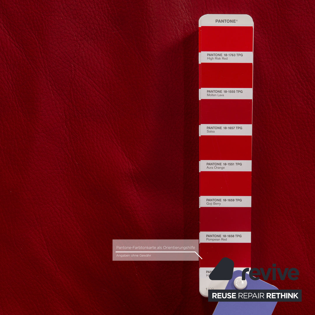 Ewald Schillig Donna Leder Ecksofa Rot Sofa Couch