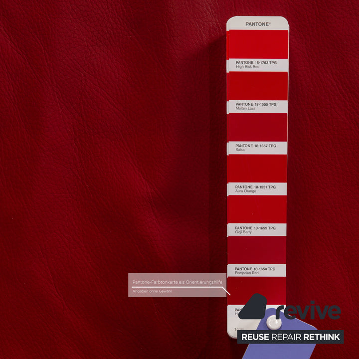 Ewald Schillig Donna Leder Ecksofa Rot Sofa Couch