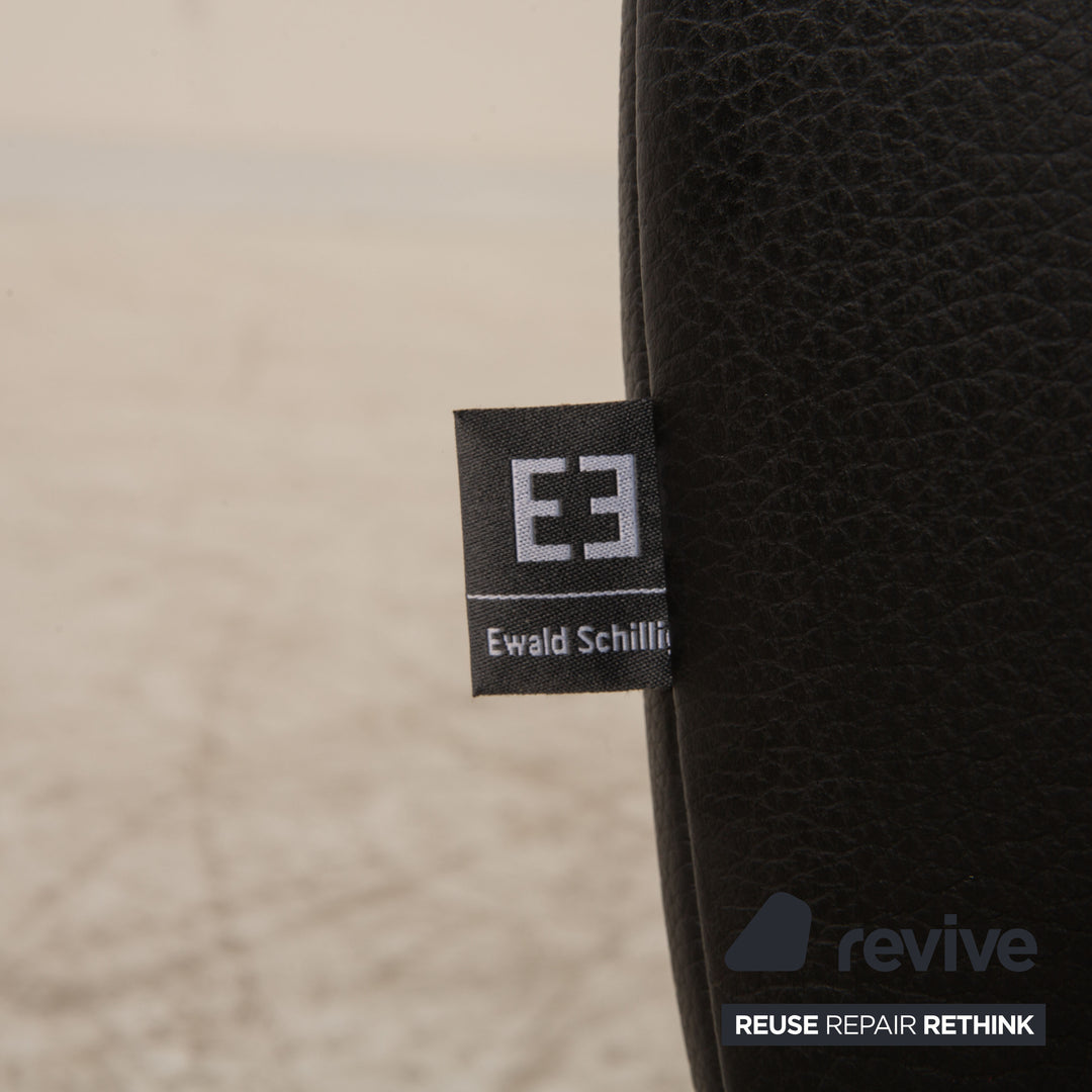 Ewald Schillig Dragon Leder Ecksofa Schwarz Sofa Couch Funktion