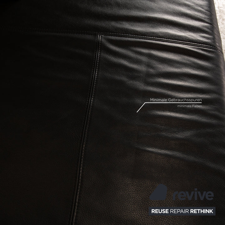 Ewald Schillig Dragon Leder Ecksofa Schwarz Sofa Couch Funktion