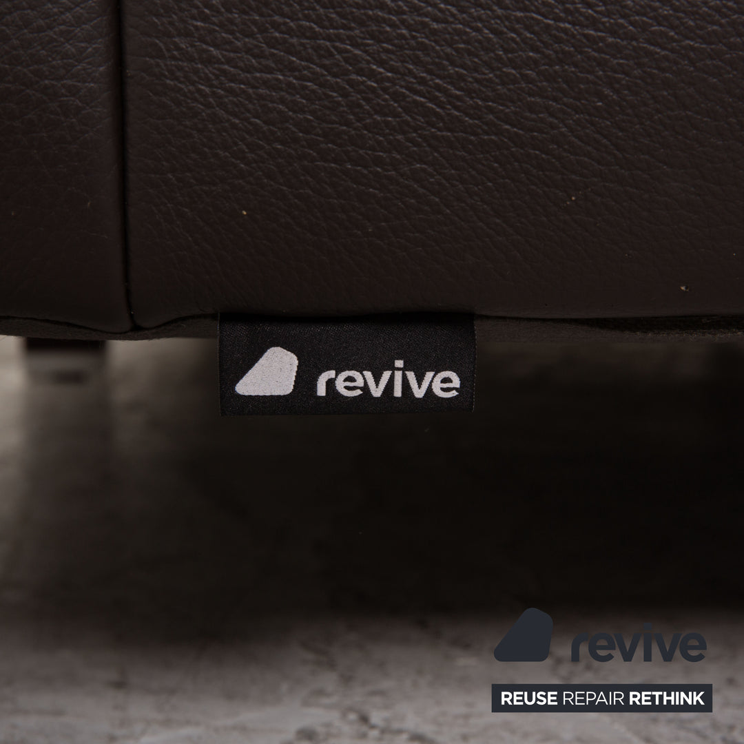 Ewald Schillig Flex Plus Leder Ecksofa Braun Dunkelbraun Sofa Couch Recamiere links