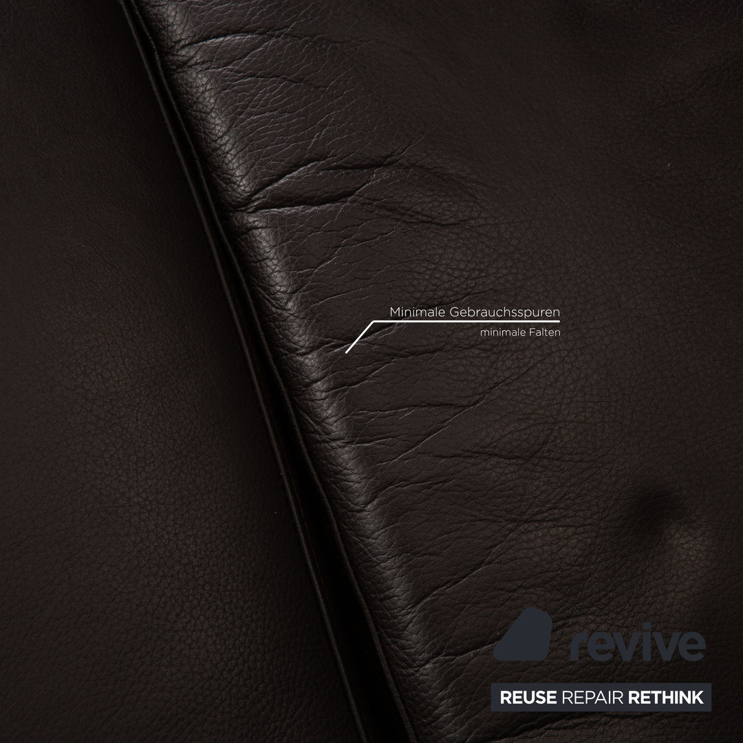 Ewald Schillig Flex Plus Leder Ecksofa Braun Dunkelbraun Sofa Couch Recamiere links