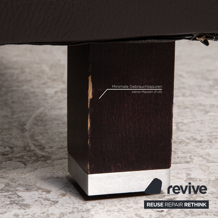 Ewald Schillig Flex Plus Leder Ecksofa Braun Dunkelbraun Sofa Couch Recamiere links