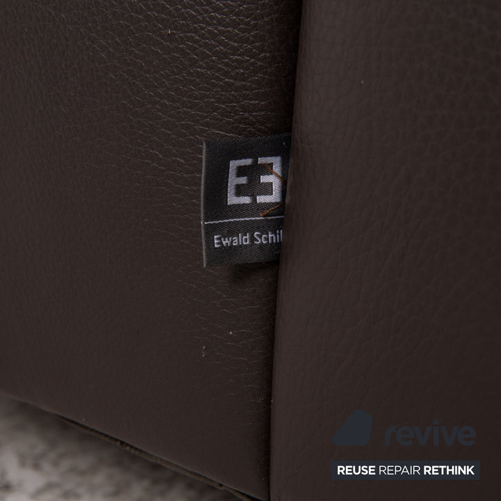 Ewald Schillig Flex Plus Leder Ecksofa Braun Dunkelbraun Sofa Couch Recamiere links