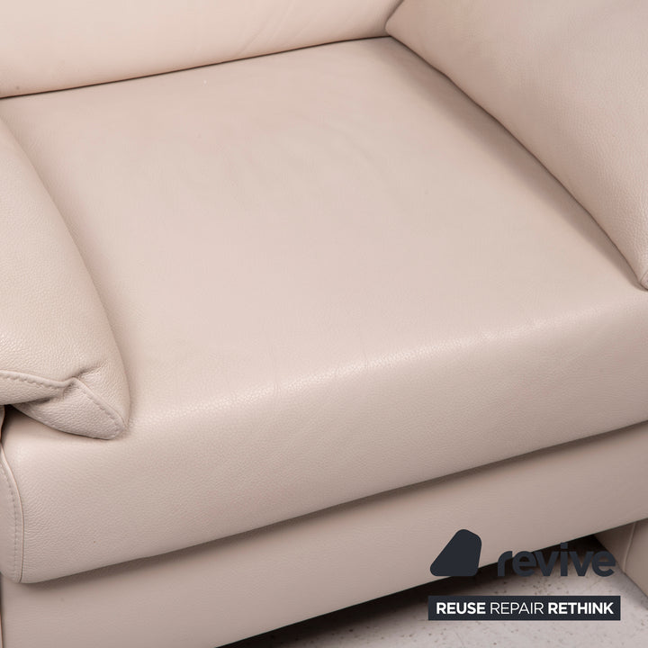 Ewald Schillig Flex Plus leather armchair cream