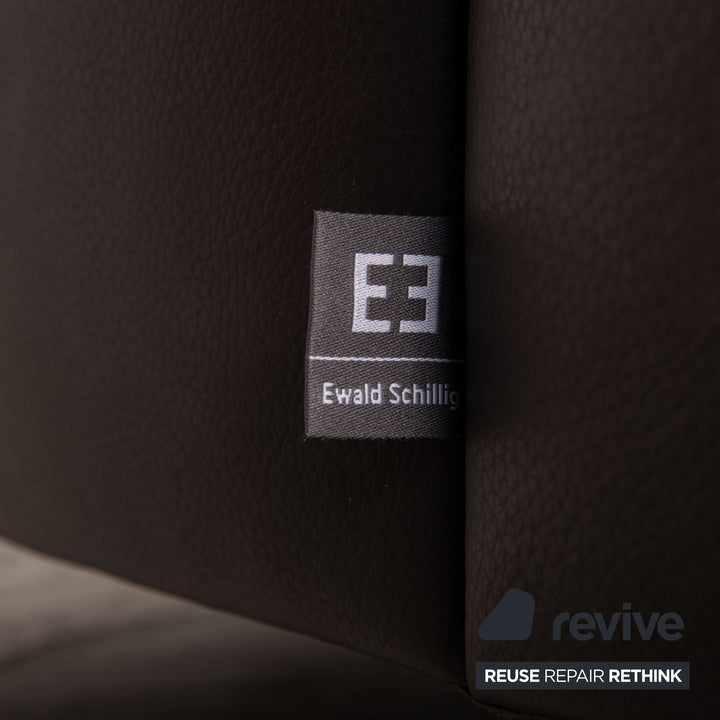 Ewald Schillig Flex Plus Leder Sofa Dunkelbraun Ecksofa Couch