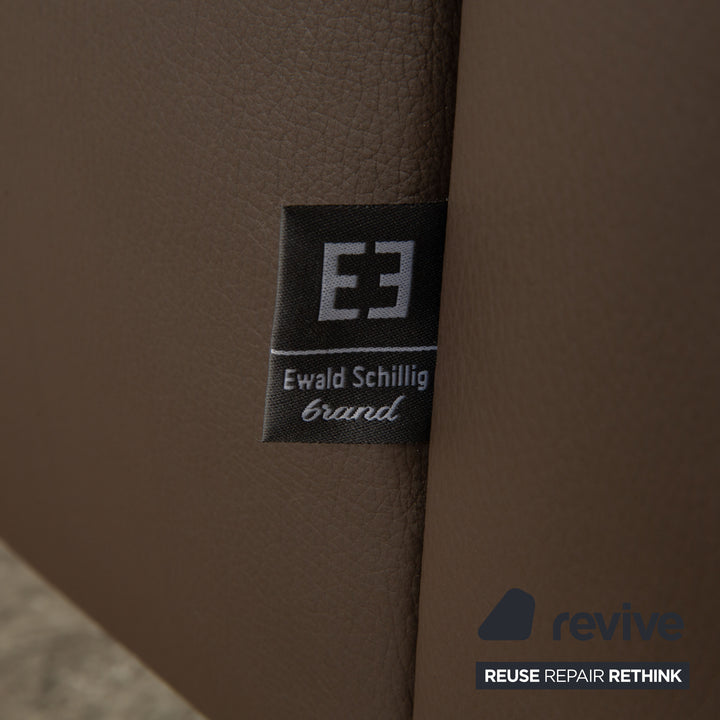 Ewald Schillig Flex Plus Leder Zweisitzer Braun Dunkelbraun Sofa Couch