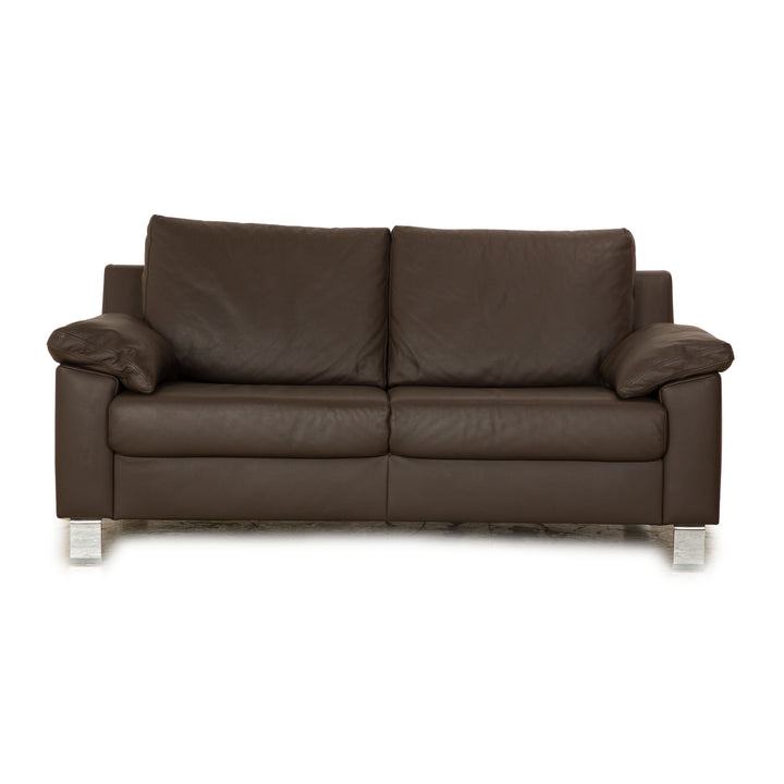 Ewald Schillig Flex Plus Leder Zweisitzer Braun Dunkelbraun Sofa Couch