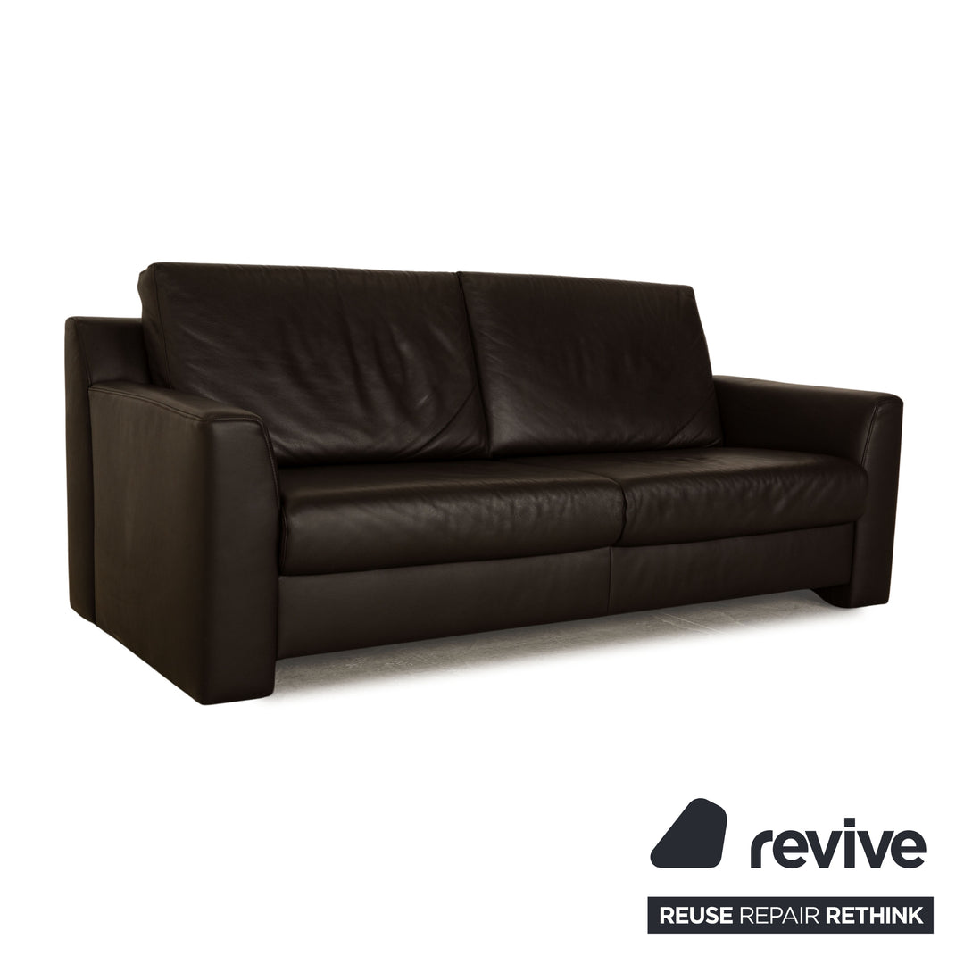 Ewald Schillig Flex Plus Leder Zweisitzer Braun Sofa Couch