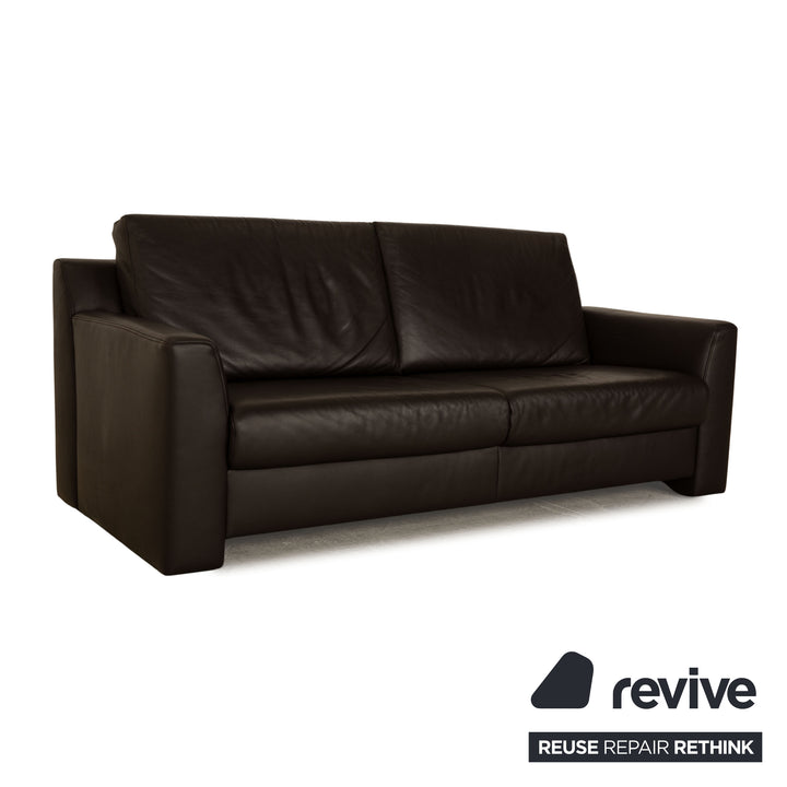 Ewald Schillig Flex Plus Leder Zweisitzer Braun Sofa Couch