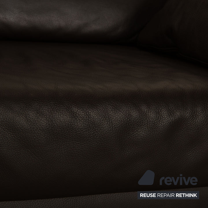 Ewald Schillig Flex Plus Leder Zweisitzer Braun Sofa Couch