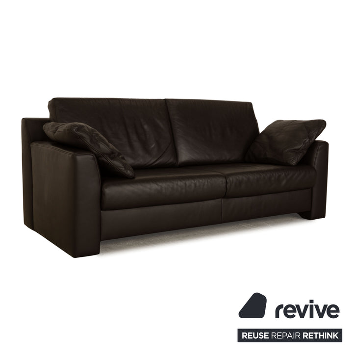 Ewald Schillig Flex Plus Leder Zweisitzer Braun Sofa Couch