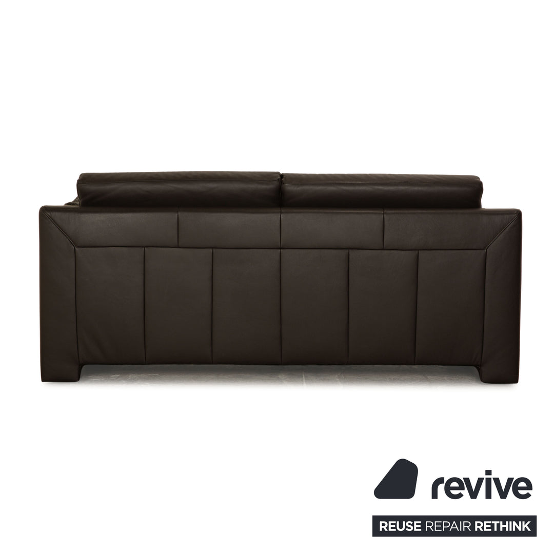 Ewald Schillig Flex Plus Leder Zweisitzer Braun Sofa Couch