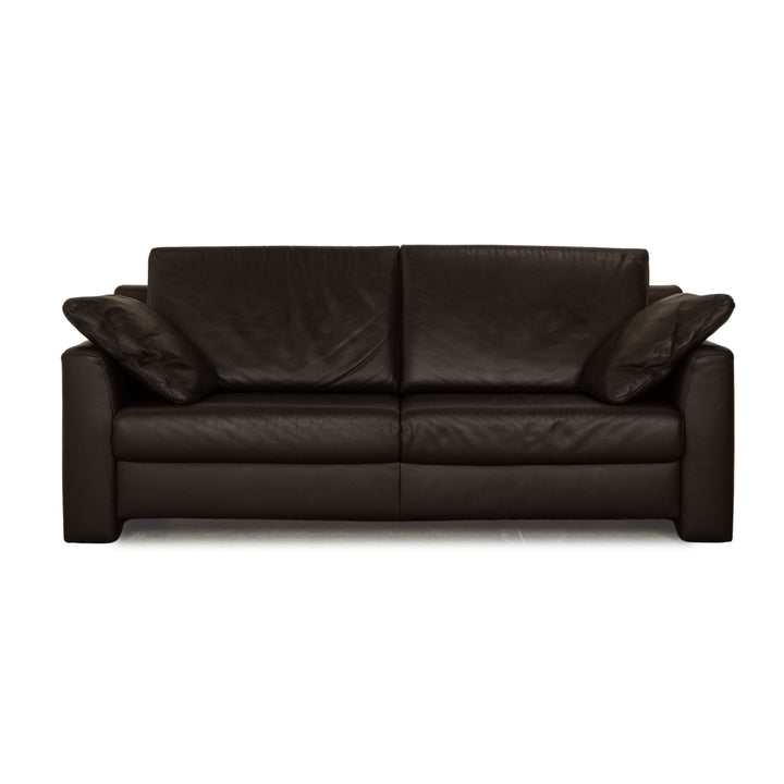 Ewald Schillig Flex Plus Leder Zweisitzer Braun Sofa Couch