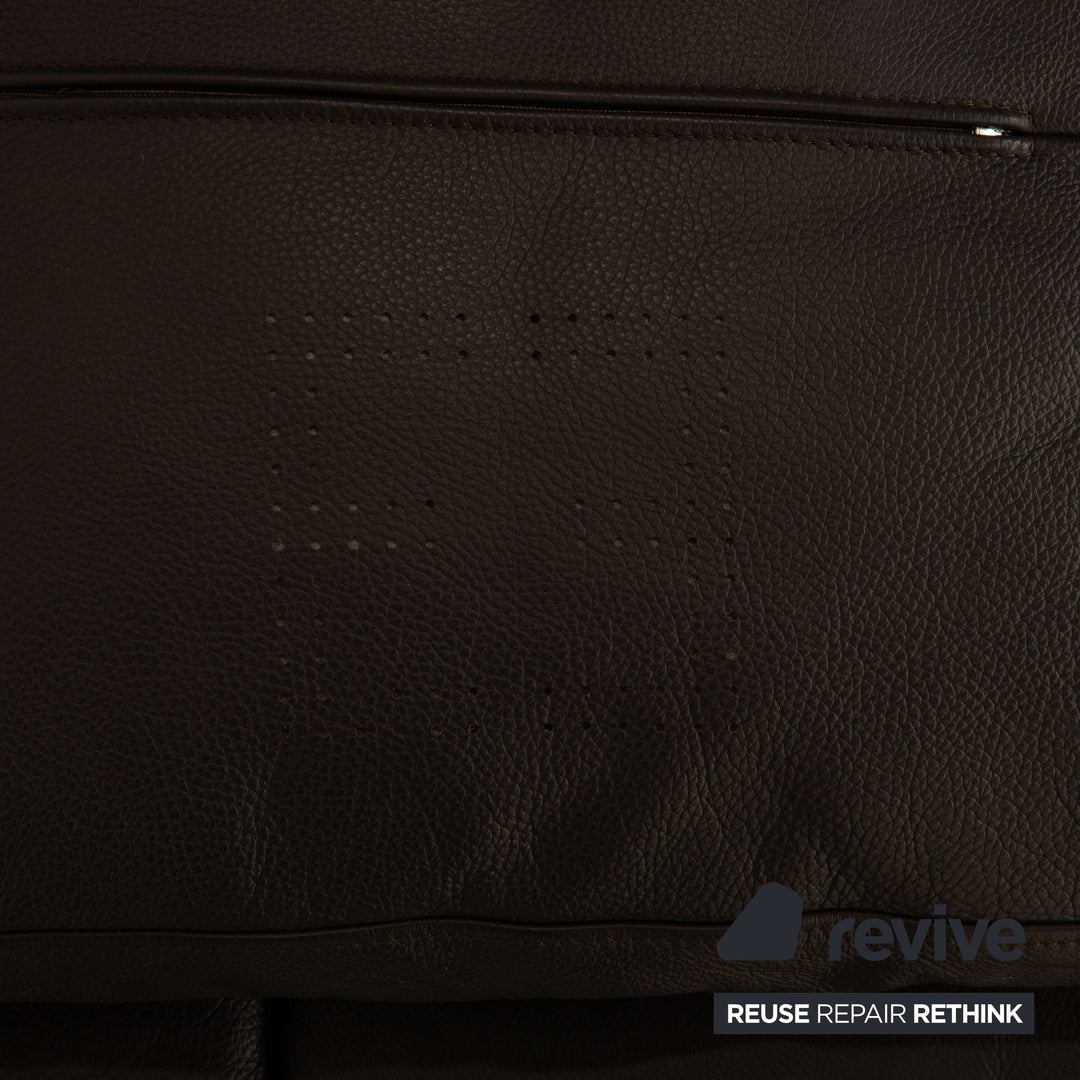Ewald Schillig Flex Plus Leder Zweisitzer Braun Sofa Couch