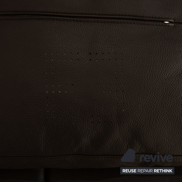 Ewald Schillig Flex Plus Leder Zweisitzer Braun Sofa Couch