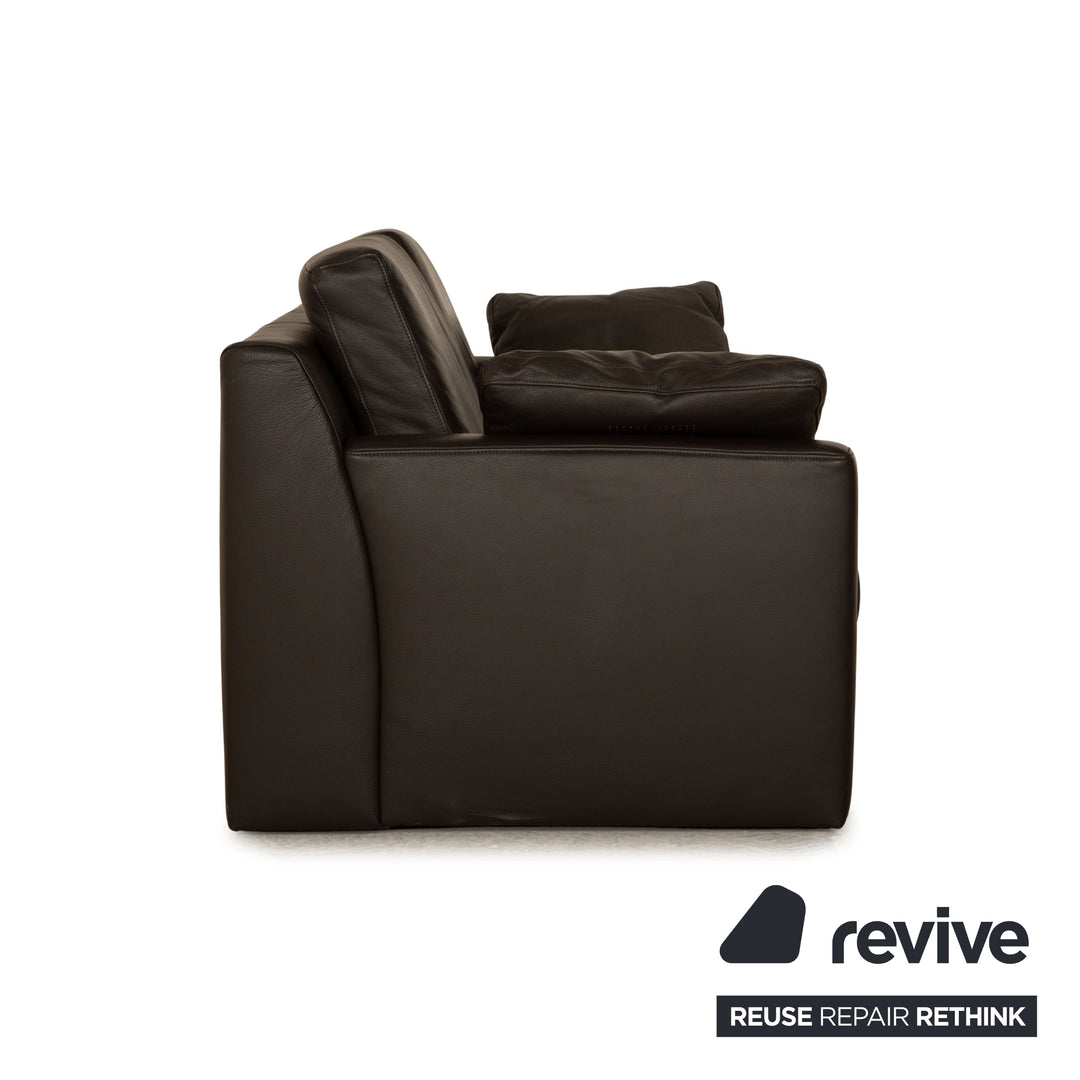 Ewald Schillig Flex Plus Leder Zweisitzer Braun Sofa Couch