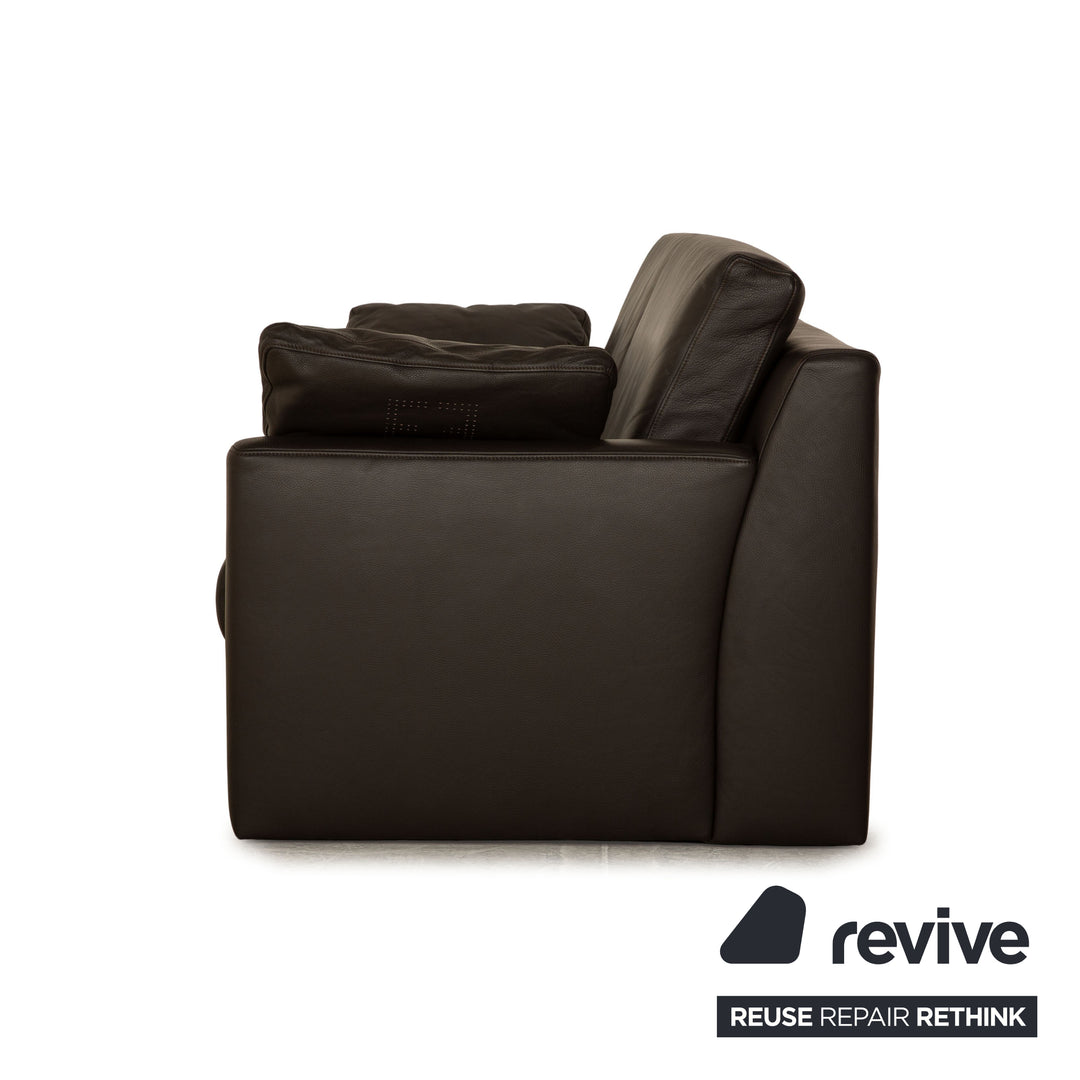Ewald Schillig Flex Plus Leder Zweisitzer Braun Sofa Couch