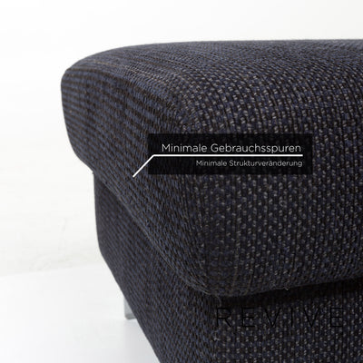 Ewald Schillig Flex Plus Stoff Hocker Dunkelblau Blau Ottoman #13249