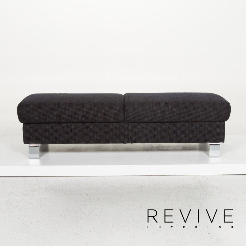 Ewald Schillig Flex Plus Stoff Hocker Dunkelblau Blau Ottoman 