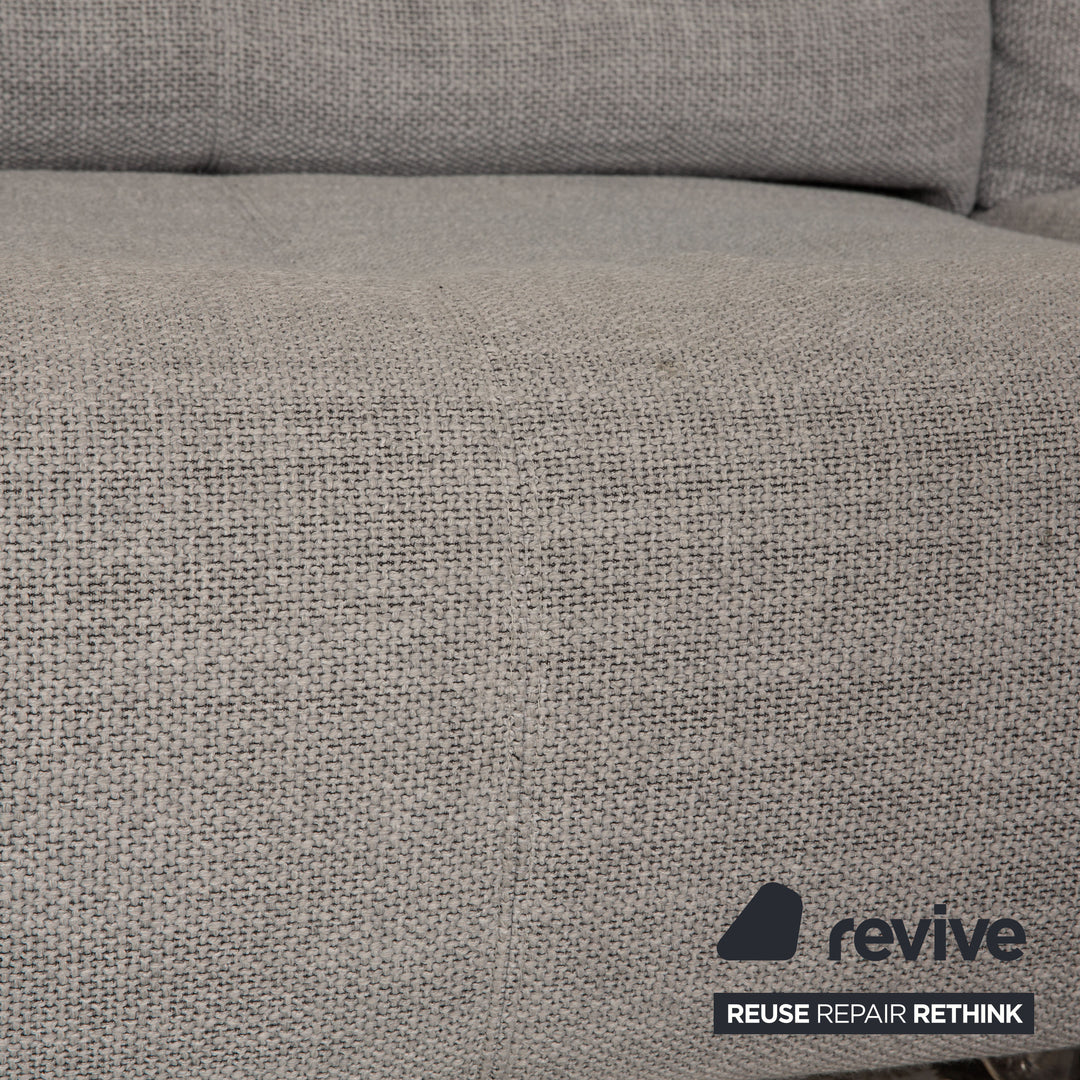 Ewald Schillig Gladiola Plus Stoff Ecksofa Grau Sofa Couch Funktion Recamiere rechts