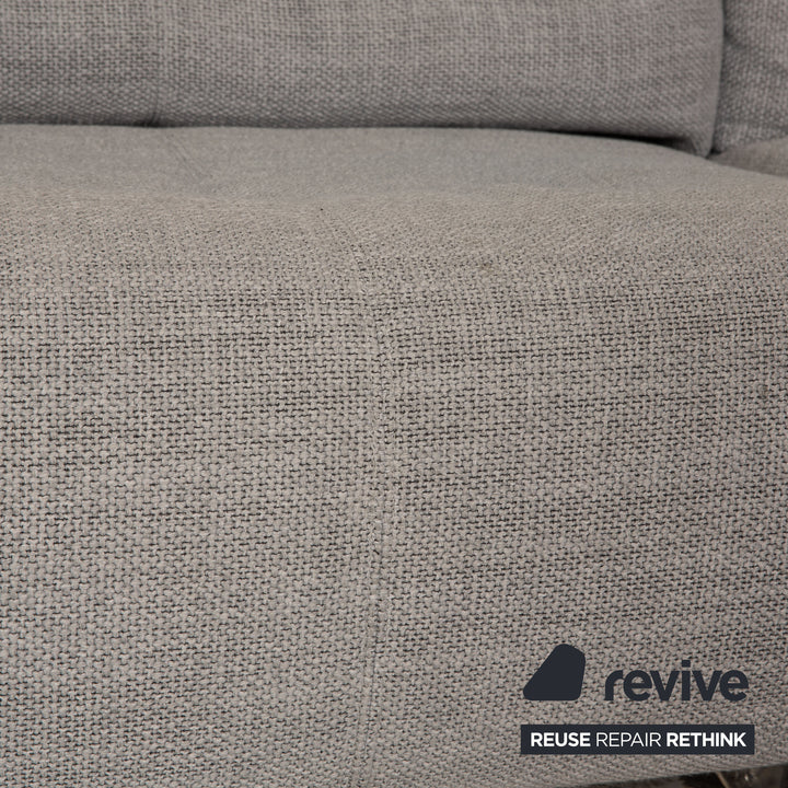 Ewald Schillig Gladiola Plus Stoff Ecksofa Grau Sofa Couch Funktion Recamiere rechts