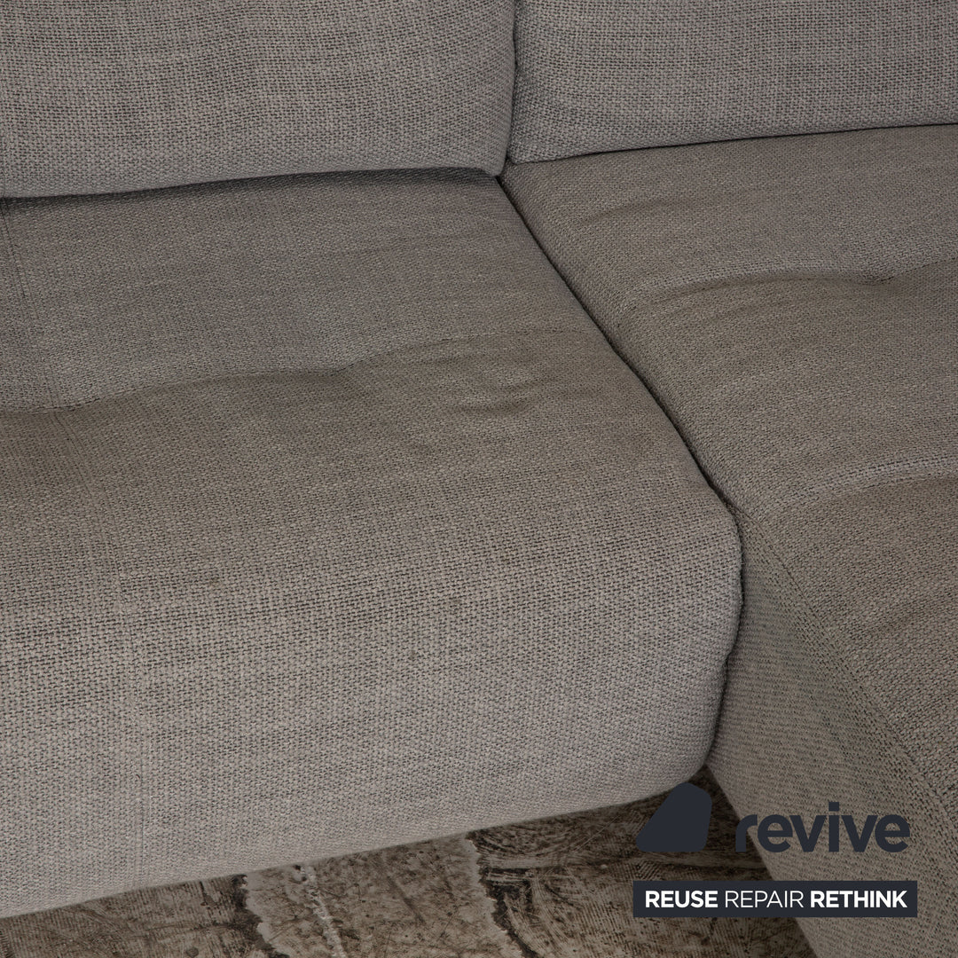 Ewald Schillig Gladiola Plus Stoff Ecksofa Grau Sofa Couch Funktion Recamiere rechts