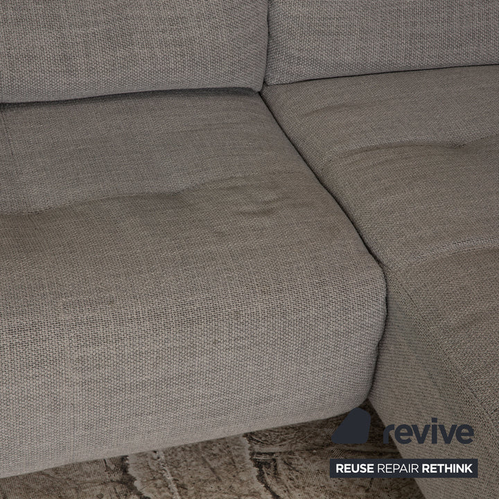 Ewald Schillig Gladiola Plus Stoff Ecksofa Grau Sofa Couch Funktion Recamiere rechts