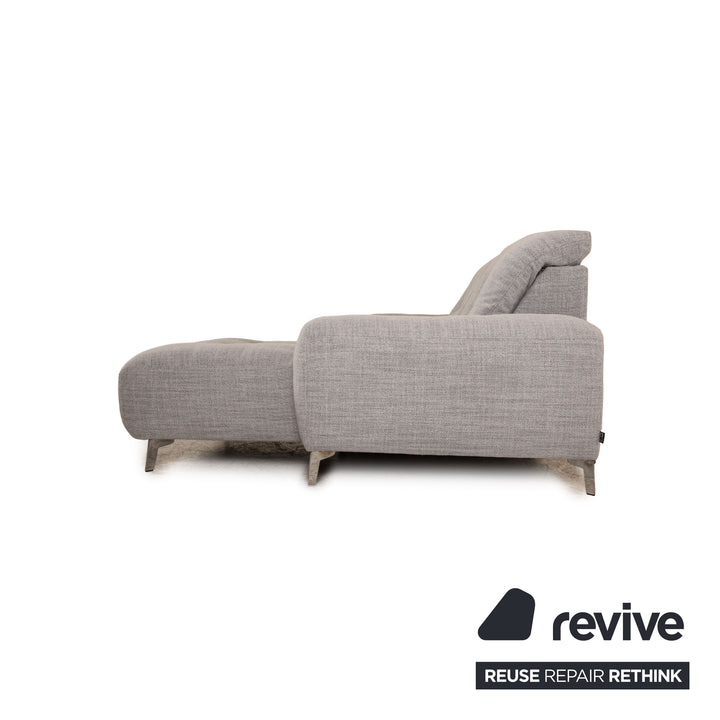 Ewald Schillig Gladiola Plus Stoff Ecksofa Grau Sofa Couch Funktion Recamiere rechts