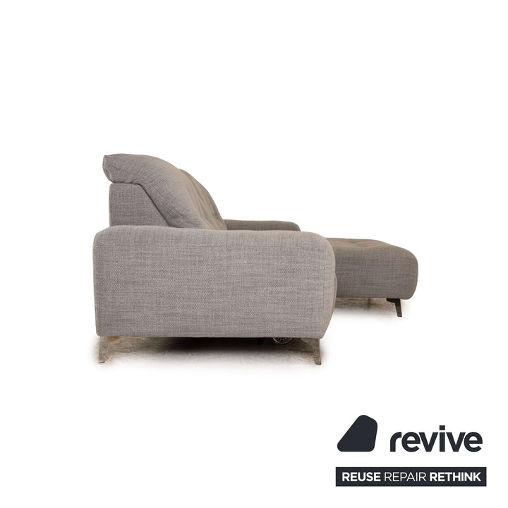 Ewald Schillig Gladiola Plus Stoff Ecksofa Grau Sofa Couch Funktion Recamiere rechts